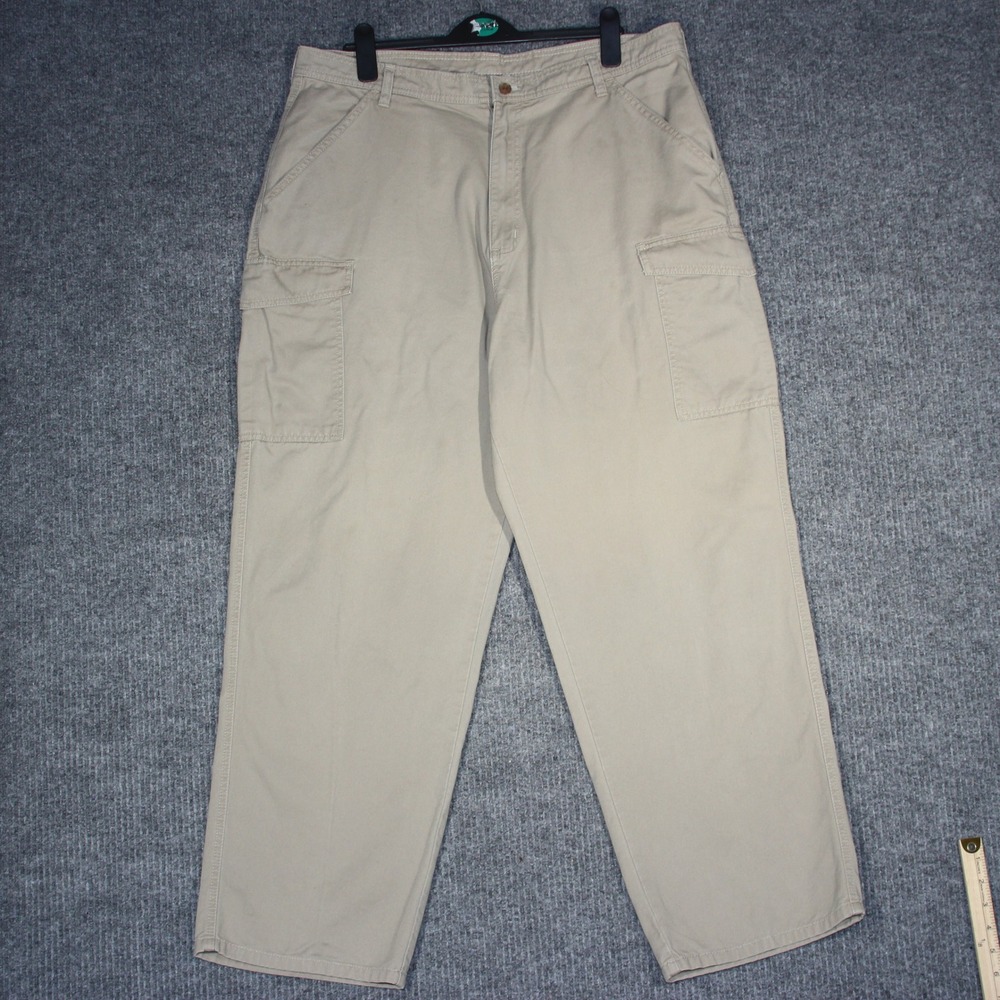 Vintage Polo Ralph Lauren Cargo Pants Mens 37x30 Khaki Y2K Baggy Retro Hip Hop